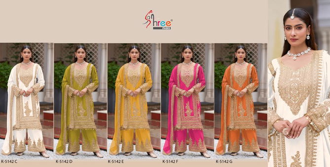 K 5142 By Shree Fabs Chinon Pakistani Salwar Suits Suppliers In India